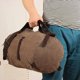 thumbnail image 3 of De Lona Para Hombres De Viaje Para Computadora Portátil Al Aire Libre Senderismo Equipaje Gimnasio Bolsa De Lona Bolsa De Lona marrón Soledad Mochila de lona, 3 of 10