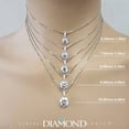 thumbnail image 4 of 4 Prong Round Solitaire Simulated Diamond Necklace in Sterling Silver & Zirconia - 3.00ct Yellow, 4 of 7
