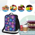 thumbnail image 4 of Rateoe Rainbow Snowflakes Lunch Bag Reusable Lunch Box with Shoulder Straps for Men Women Insulated Portable Lunchbox for adults Suitable for School Work Picnic, 4 of 7