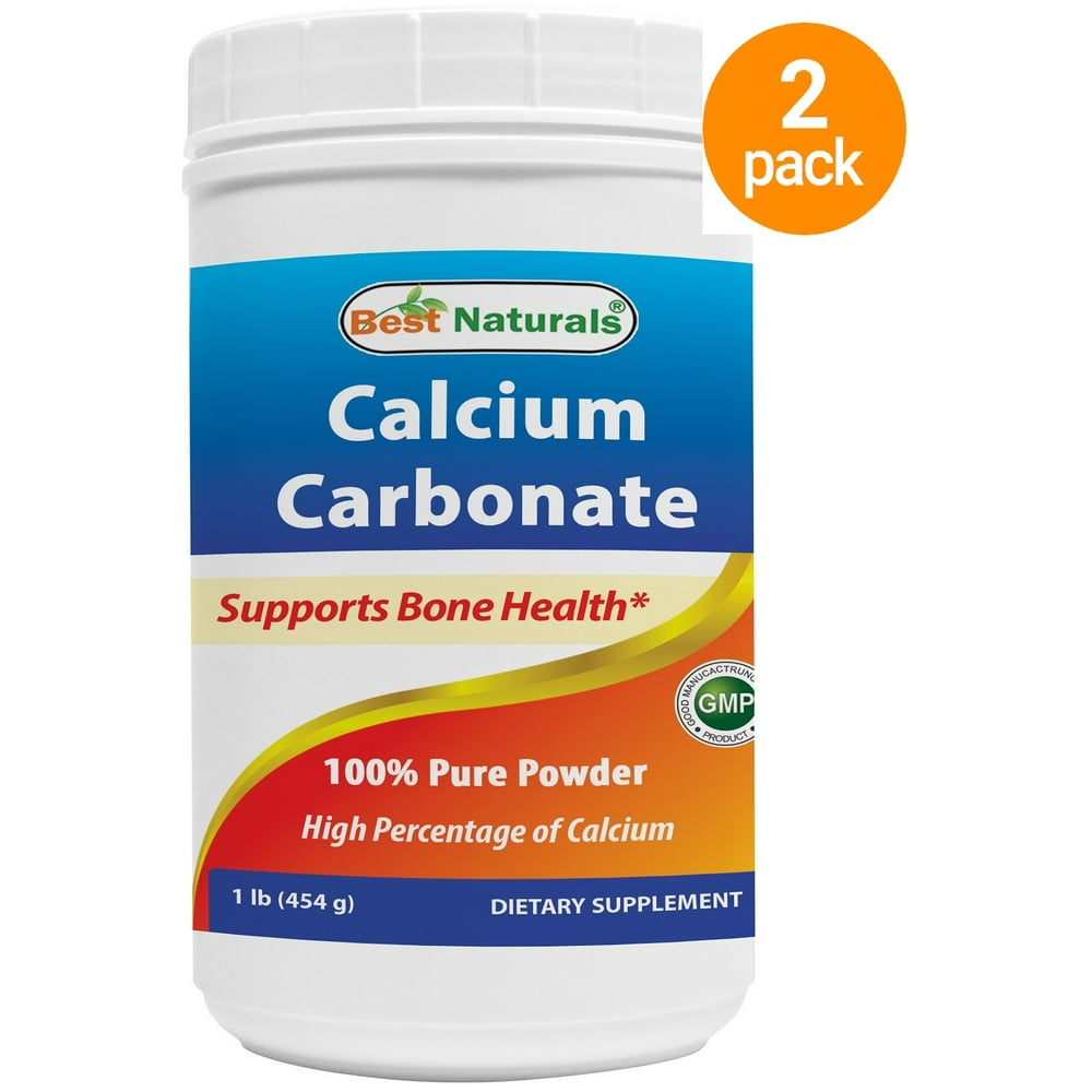 2 Pack Best Naturals Calcium Carbonate Powder 1 Pound (Total 2 Pounds) Food Grade Walmart