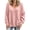 Pink, variant on Wenini 2026 Women's V Neck Loose Long Sleeve Knit Pullover Sweater Fall Trendy Casual Sweater Top
