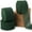 Forest Green, variant on Sage Green Ribbon 1 Inch x 3 Rolls Total 24 Yards Green Handmade Fringe Chiffon Silk Ribbon for Wrapping Wedding Invitations Bridal Bouquets DIY Crafts Home Decor