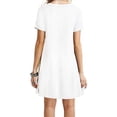 thumbnail image 2 of Vestido tipo camiseta MOLERANI para mujer, casual, holgado, blanco, 3XL, 2 of 4