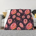 thumbnail image 3 of Throw Blanket for Couch, Donut Print No.9019 Super Soft Fuzzy Comfy Warm Throw Blanket, Cuteness Lightweight Cozy Plush Flannel Blanket & Throws for Sofa and Bed All Season, 3 of 5