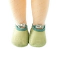 thumbnail image 3 of Siilsaa Baby Walking Shoes Toddler Boys Girls First Walking Socks Shoes Non-Skid Slipper Indoor Floor Sneakers for Unisex Green,9, 3 of 7