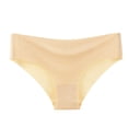 thumbnail image 2 of YWDJ Womens Cheeky Panties No Show Breathable Lightweight No Show Sexy Ice Silk Traceless Breathable Sports Mid Waist One Piece Briefs Panties Khaki S, 2 of 3