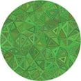 thumbnail image 1 of Ahgly Company Indoor Round Patterned Seaweed Green Area Rugs, 4' Round, 1 of 6