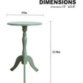 thumbnail image 2 of YANG2 Round Small End Table, Wooden Pedestal Side Coffee Tables, Vintage Accent Nightstand for Living Room, Bedroom, Entryway-1-Green, 2 of 6