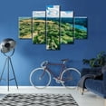 thumbnail image 3 of TISHIRON 5PCS Framed Landscape Theme Canvas Wall Art Set,50"x24" River and Forest Scenery Wall Canvas Art Decor, 3 of 7