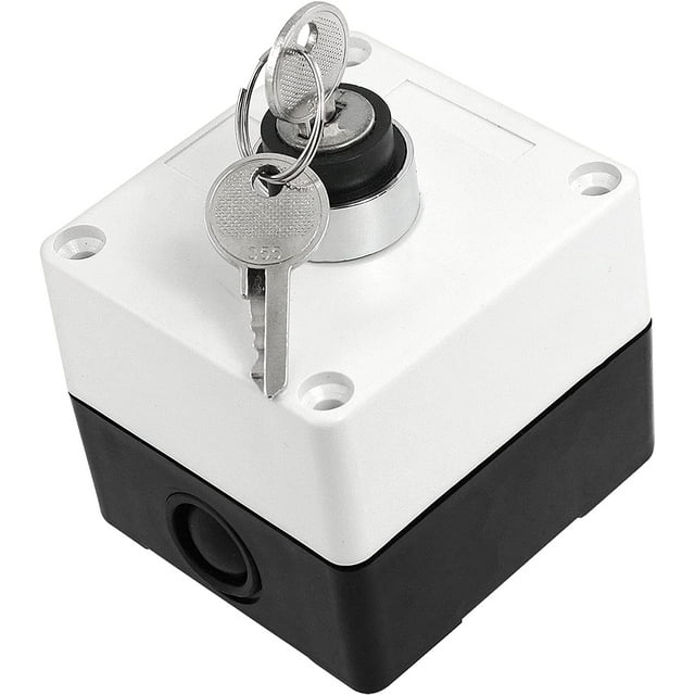 On/Off/On 3 positions 4 terminals locking rotary switch station ...