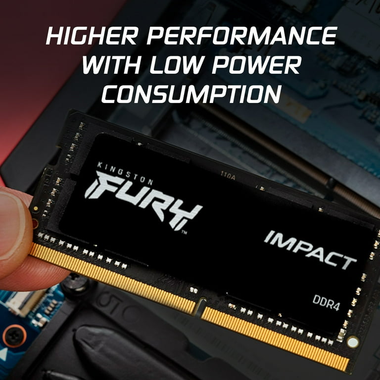 Kingston FURY Impact 16GB DDR4 Laptop RAM, 3200MT/s CL20, Gaming