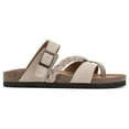 thumbnail image 3 of White Mountain Womens Hazy Cork Leather Footbed Sandals, 3 of 7