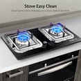 thumbnail image 3 of 40pcs Aluminum Foil Square Stove Burner Covers, 7.95in Disposable Gas Burner Liners, Gas Range Protectors, Stove Top Foil Bib Liners to Catch Oil, Grease, and Food Spills, 3 of 8