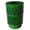 thumbnail image 3 of Witt Industries COV40P-FT-BK Covington Series 40 Gallon Steel Receptacle with Flat Top and Plastic Base - Black, 3 of 3