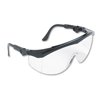 MCR Safety Stratos Safety Glasses - Blue Frame, Clear Anti-Scratch Lens, ANSI Z87