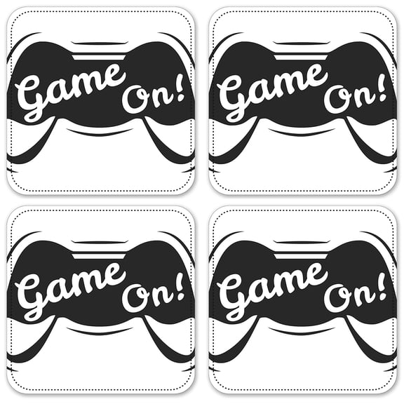Vinyl Drink Coasters - Set of 4 - Game On
