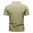 thumbnail image 4 of Mens Golf Polo Shirts Short Sleeve Casual Banded Bottom Stretch Classic Fit Solid Knit T-Shirts Big and Tall Size M-4XL Green, 4 of 8