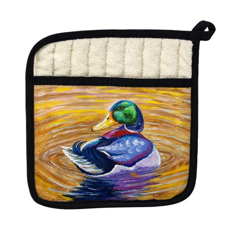 

Betsy Drake PT1337 Duck Looking Pot Holder
