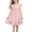 Pink, variant on Scyoekwg Toddler Girls Dresses Kids Crew Neck Comfy Flying Sleeve Ruched Dress Short Sleeve Cute Solid Color Dresses, Green, 6-7 Years