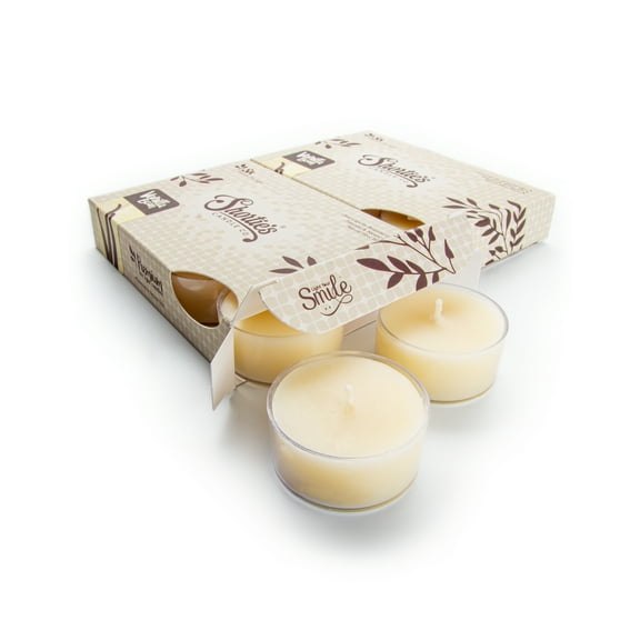 Vanilla Bean Tealight Candles Multi Pack - 12 Beige Premium Scented Tea Lights - Shortie's Candle Company