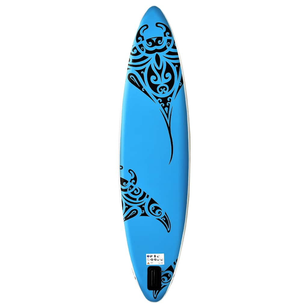 vidaXL Inflatable Stand Up Paddleboard Set 120.1"x29.9"x5.9" Blue