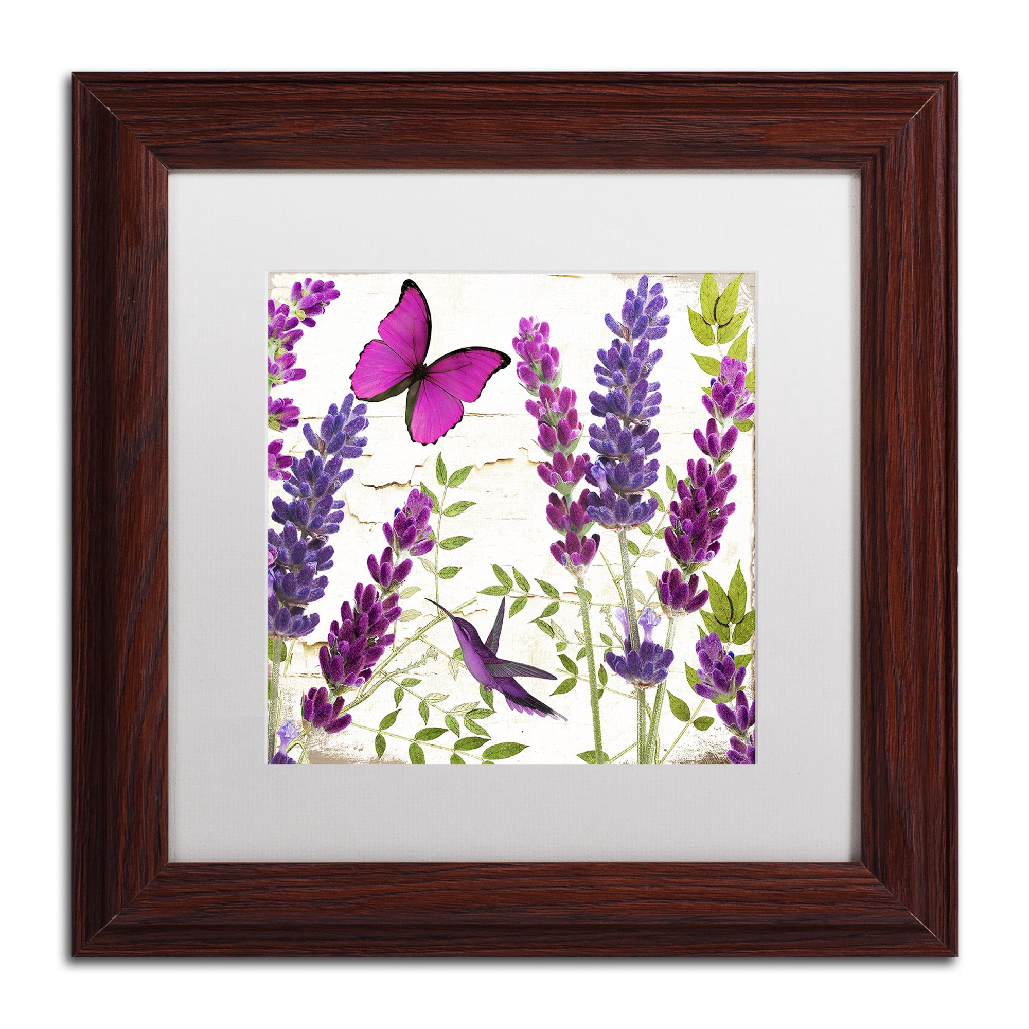 Trademark Fine Art "Lavender II" Canvas Art by Color Bakery, White Matte, Wood Frame