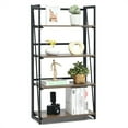 Costway 4Tier Folding Bookshelf NoAssembly Industrial Bookcase