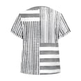 thumbnail image 5 of YUGYXL Womens Summer Tops Casual Short Sleeve Shirts Plus Size Oversized Trendy Boho Floral Graphic Tee Gray Tops L, 5 of 6