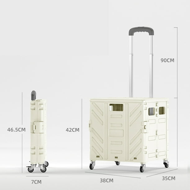 Carro rodante para uso general de compras,Carro utilitario plegable 4 Caja utilitaria plegable Caja rodante de cuatro ruedas Diseño fácil de usar
