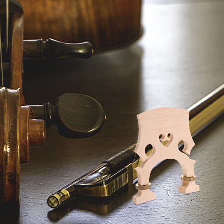 FRCOLOR Adjustable Cello Bridge with European Maple Wood for 3/4 Size Cellos Low or Tall Bridge Options Beige