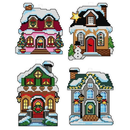 UPC: 4779055670228 | Winter Houses 112CS Counted Cross-Stitch Kit