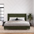 thumbnail image 2 of DHP Eveline Upholstered Platform Bed Frame with High Wingback Headboard, King, Soft Woven Green, 2 of 20