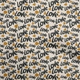 thumbnail image 1 of oneOone Polyester Spandex Brown Fabric Valentine Love Heart Craft Projects Decor Fabric Printed By The Yard 56 Inch Wide, 1 of 4