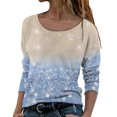 thumbnail image 1 of T-shirts à Manches Longues Col Rond pour Femmes Hauts Tunique Imprimée Florale Tendance Hauts Décontractés Amples Confortables Chandails en Molleton Blouses, 1 of 5