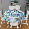 thumbnail image 2 of Pioneer Flower Floral Print Pattern Round Tablecloth 60"x60",Wrinkle Wipeable Table Cloth for Kitchen Dining Room Picnic Patio Party, 2 of 6