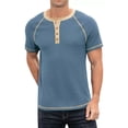 thumbnail image 3 of Playera Casual Moda Henley Waffle Manga Corta Para Hombre, 3 of 7