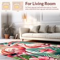 thumbnail image 2 of Flatwoven High Traffic Area Rug, Seasonal Summer Botanical Visuals, Non Slip, Stain Resistant, Washable Area Rugs for Living Room, Bedroom(Pink, 2X3), 2 of 8