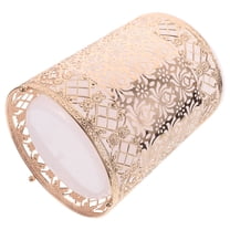 LOLIPPYY Golden Wastepaper Basket Made from Iron Stylish Trash Can for Bathroom Bedroom and Kitchen