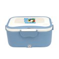 thumbnail image 1 of 1.5L Dual-Voltage (12V/24V) Car Truck Heating Lunch Box with 304 Stainless Steel Containers, Double Handles & Tableware Set - Portable Food Warmer (Blue, 35W), 1 of 5