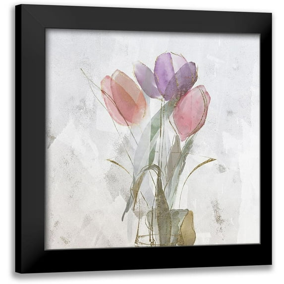 Sommers, Mindy 20x20 Black Modern Framed Museum Art Print Titled - Pillow Talk I