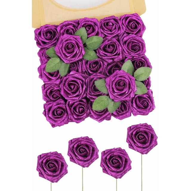 Flores Artificiales N&T NIETING Espuma Morada Brillantes 50 unidades
