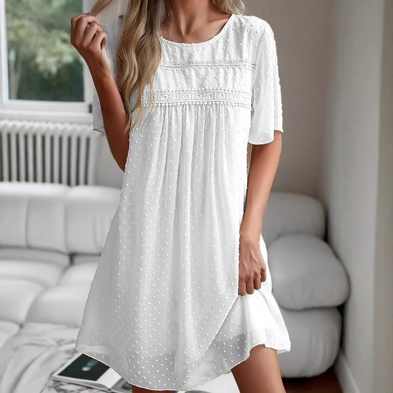 chinese dress ladies Lace Gypsy Dress in White, Women's Bohemian Dresses from Spool 72 main image 1
