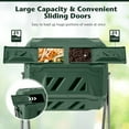 thumbnail image 5 of Costway Tumbling Composter 40 Gallon Garden Rotating Compost Bin with Dual Chamber Green, 5 of 10