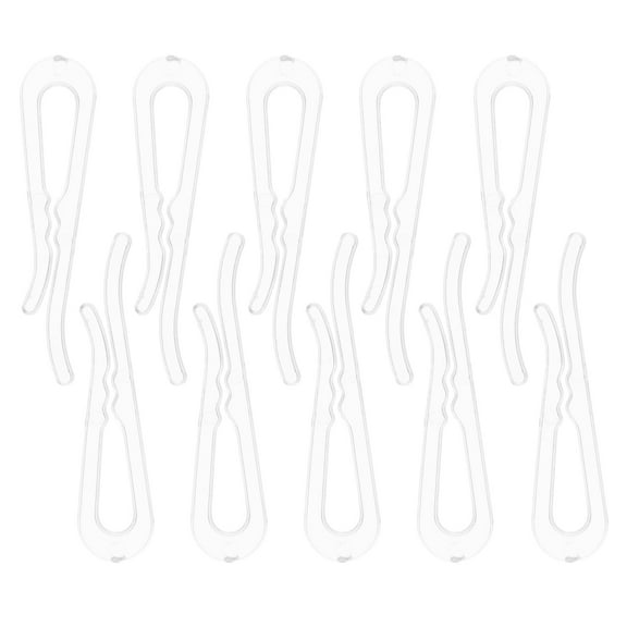 QIFULL 100Pack Clear Clothespins Plastic Toothed Reusable For General Users Drying Clothes