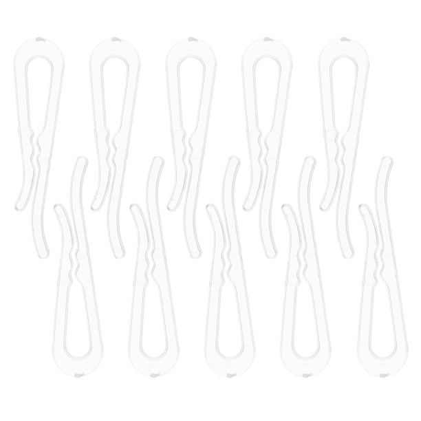 BRIGHTFUFU 100 unids Plástico Transparente Clip Multifunción Medias Clip de tela Toothed Pinza para Camisa Bra Briefs Calcetines Pantalones