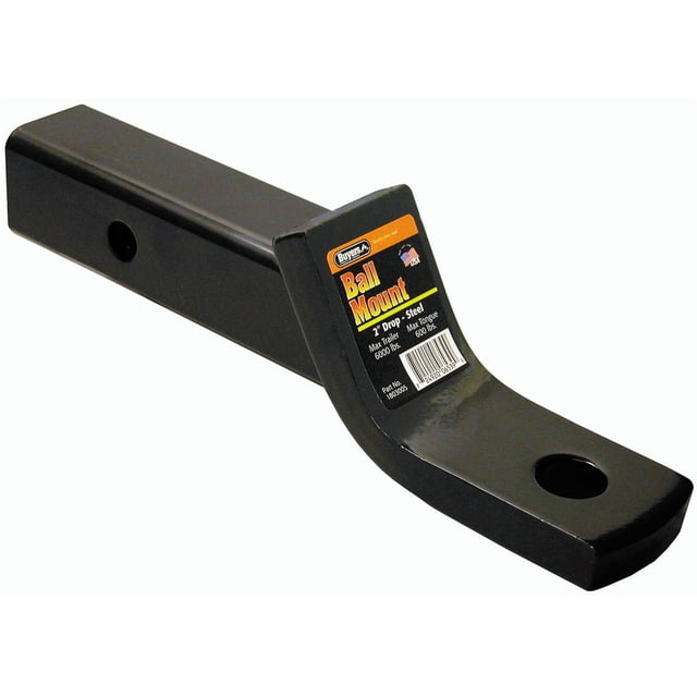 Buyers Trailer Hitch Ball Mount 1803005 Class II; Fits 2 Inch Receiver; 7500 Pound Gross Trailer Weight/750 Pound Tongue Weight; 2 Inch Drop/3/4 Inch Rise; Non-Swivel; Non-Extendable