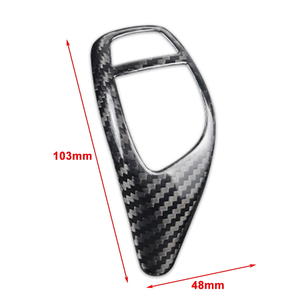 NS Car Carbon Fiber Shift Knob Protector Gear Cover Gear Shifter Lever Trim for 1 Series F20 F21 / 3 Series F30 F31 2012-UP, 5 Series F10 F11 F07 2010-2016, For X5 F15 X6 F16 2008-2018, Red