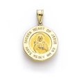 thumbnail image 1 of Pendentif Médaillon Jésus Inspiration Foi Religieuse Cœur Amour Rond en Or Jaune 14k Bijoux Cadeaux pour Femmes, 1 of 3