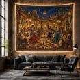 thumbnail image 6 of Courtyard Dance Around Fountain, Cozy Illustration for Culture Lovers, Festive Gathering Decor, Housewarming Gift, Tapestry Wall Hanging for Living Room and Dining Room, 6 of 7