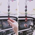 thumbnail image 4 of Colgante de espejo retrovisor de automóvil de la suerte, buenos deseos, longevidad, adornos Fengshui, chakras, 4 of 5